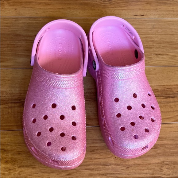 CROCS Sparkly Slippers - Pink - Picture 1 of 5